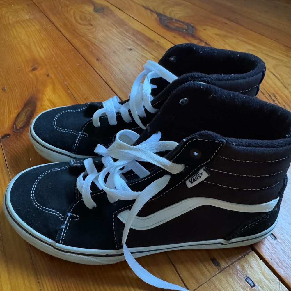 Vans Kids High-Top Sneakers - Black and White